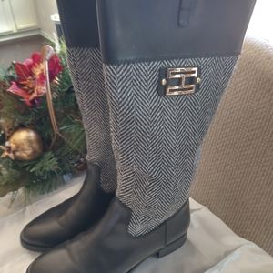 COPY - Tommy Hilfiger Black Valour Herringbone boots